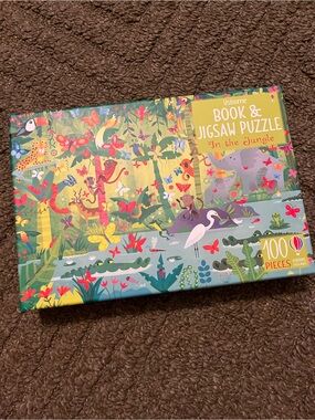 Usborne In the Jungle Book & 100-Piece Jigsaw Puzzle - Colorful Jungle